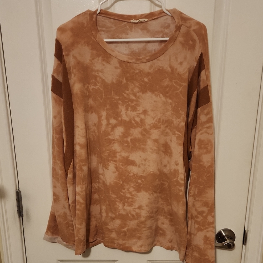 Cotton Bleu Tie-Dye Long Sleeve Top